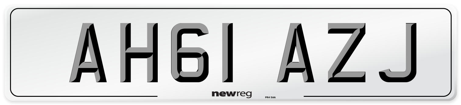 AH61 AZJ Number Plate from New Reg